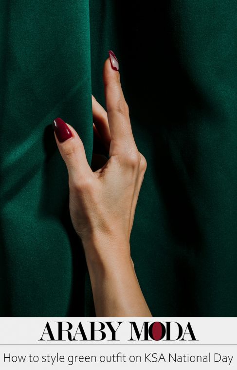 How to style green outfit on Saudi National Day