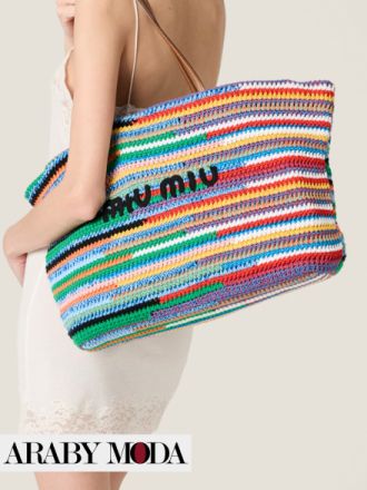 Miu Miu crochet tote bag in multiple colors for more joy and fun