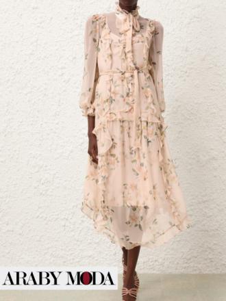 Zimmermann midi dress with iconic design - front view