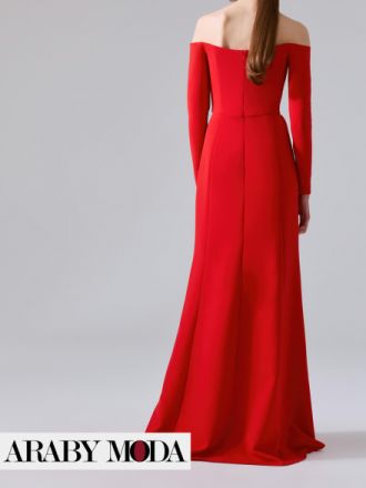 Carolina Herrera Red Maxi Dress - Back View