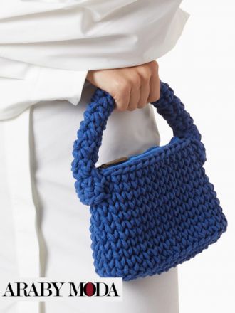 Nannacay Nicoletta Crochet Bag to Match with Solid Winter Outfits