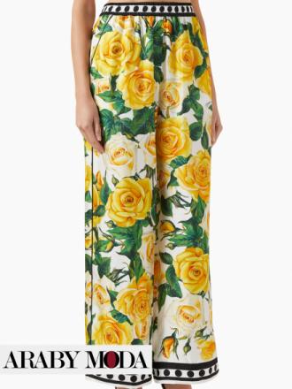 Dolce & Gabbana floral print trousers - front photo