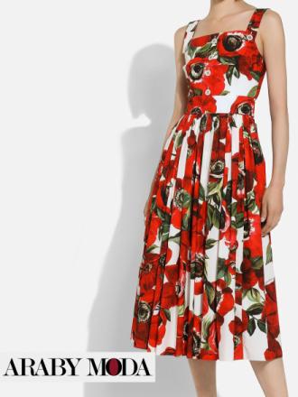 D&G Anemone Print Dress - Front Side View