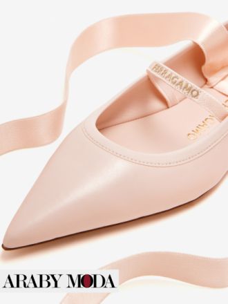Ferragamo Pink Ribbon Ballerinas exude elegance in Balletcore