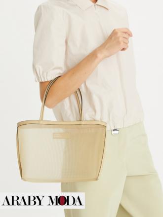 Gold Tory Burch Mesh Bag with Formal Wear