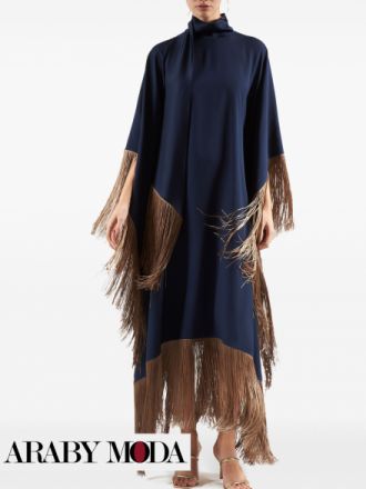 Taller Marmo Kaftan with Golden Tassels for an Elegant Winter Oriental Look