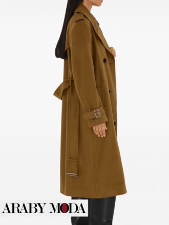 Burberry Cashmere Belted Trench Coat - Side View