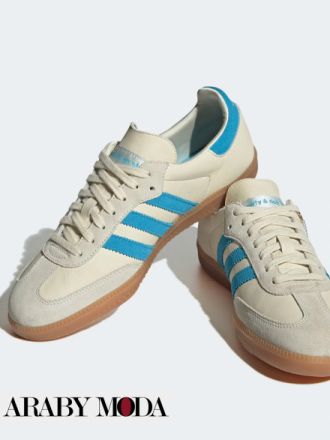 Classic edition of the Adidas Samba shoe in collaboration with the Sporty & Rich sneakers in blue