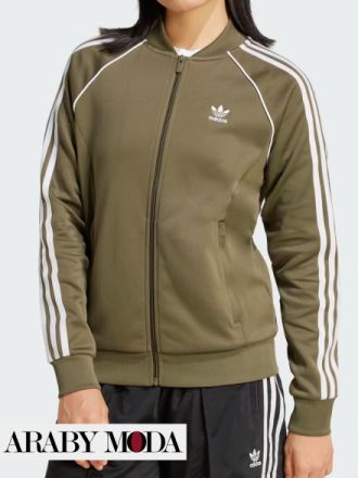 Adidas Jacket in Olive with Classic Sporty Style