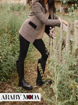 For more sophisticated winter looks, pair it with a classic plaid blazer For more sophisticated winter looks, pair it with a classic plaid blazer