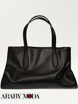 Massimo Dutti bag in black nappa leather