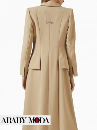 Blazer-designed abaya with the Apple Wang logo on the back
