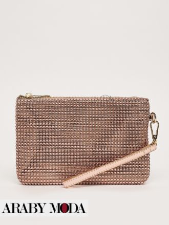 شنطة ستيف مادن الوردية المرصعة بالكريستال الامع شنطة ستيف مادن الوردية المرصعة بالكريستال الامع