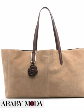 Large Boss Suede Bag for Fall and Winter Looks