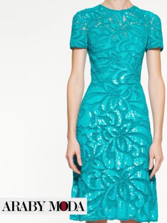 Blue Elie Saab dress embroidered with beads