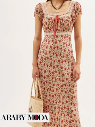 فستان ربيعي وصيفي بطابع ريفي كمرآة لزهور الطبيعة