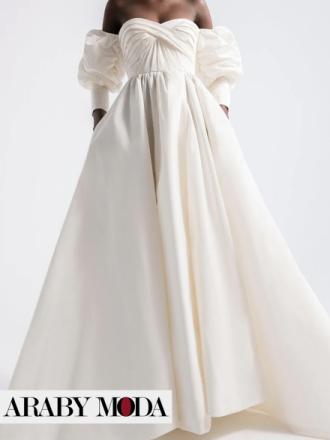 Off Shoulder Princess Taffeta Bridal Gown