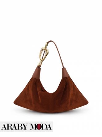 Zimmermann Trampoline Bag in Suede with Gold Ring