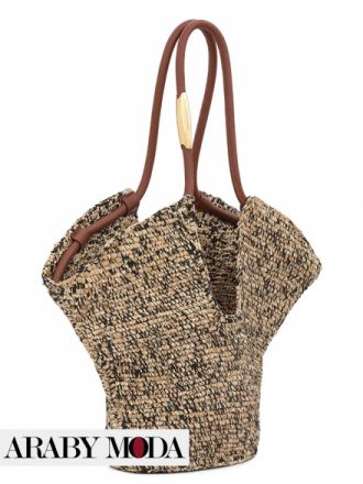 Zimmermann Goldentime Raffia Tote Bag is a stylish neutral colorway