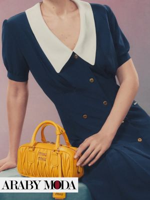 Gigi Hadid in a retro/vintage look with Miu Miu designs