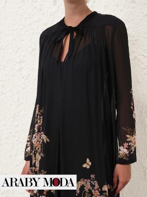 Zimmermann black floral maxi dress