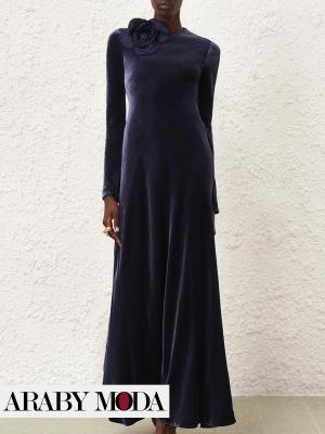 Zimmermann Blue Velvet Dress