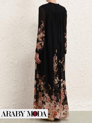 Zimmermann floral print maxi dress in black