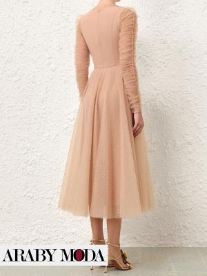 Zimmermann pink tulle dress - back side view