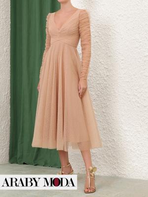 Zimmermann pink tulle dress - front side view