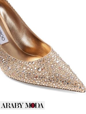 Closer view of the Jimmy Choo Love Crystal Embellished Heel