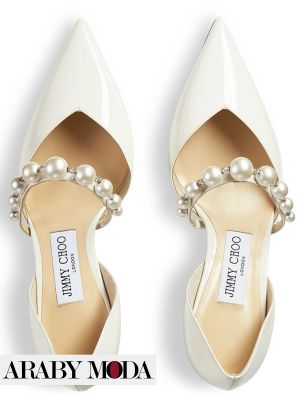 Pearls in various sizes with Jimmy Choo Aurelie Heel for wedding dresses