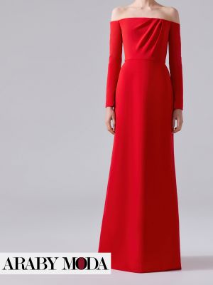 Carolina Herrera Red Maxi Dress - Front View