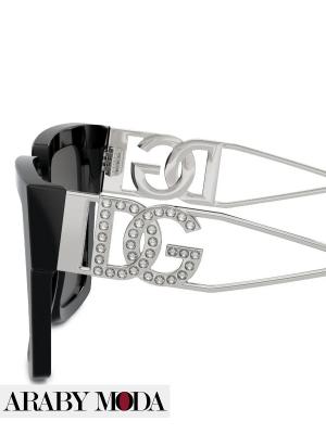 Dolce & Gabbana crystal logo on sunglasses