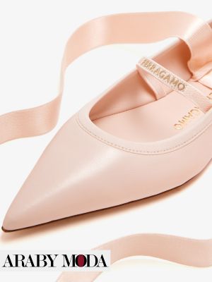 Ferragamo Pink Ribbon Ballerinas exude elegance in Balletcore