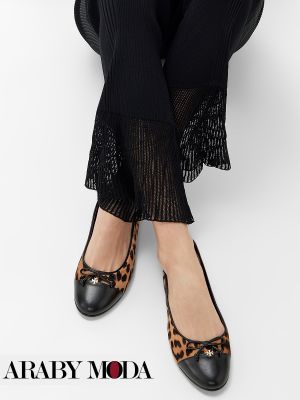 Tory Burch Cap-Toe Leopard Print Ballet Shoes with BalletCore Style