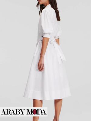 Karl Lagerfeld white shirt dress for a formal look