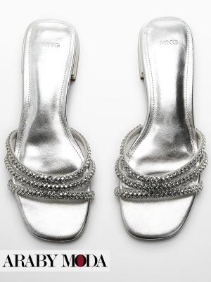 Shiny metallic Mango sandals - the latest fashion trends this year