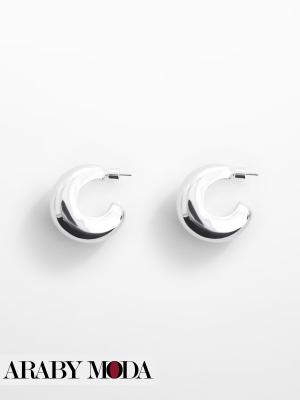 Trendy silver Mango earrings