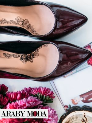 Burgundy heels add distinction to your bachelorette dress