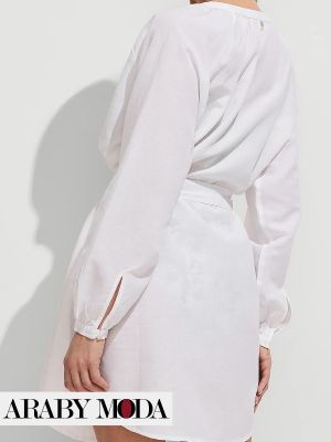 Plain and elegant white beach cover-ups