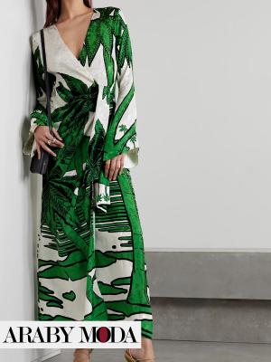 Johanna Ortiz Maxi Dress with Gulf Prints - Saudi National Day Look