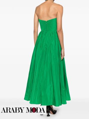 Green Elie Saab heart-shaped taffeta dress - back view