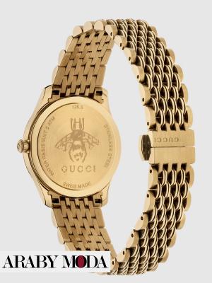 Watch Gucci G Timeless Gold Engraved with Bee Logo on Back