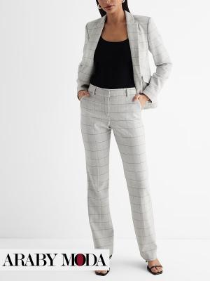 Matching work look with light plaids