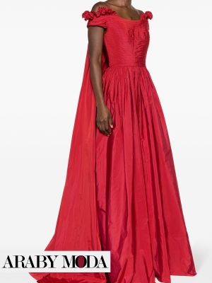 Elie Saab Taffeta Dress with Cape Effect for Evenings in Fall and Winter