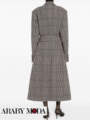 Dolce & Gabbana Black & White Check Coat