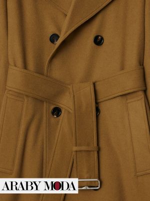 Burberry Cashmere Belted Trench Coat - Close Up on Belt