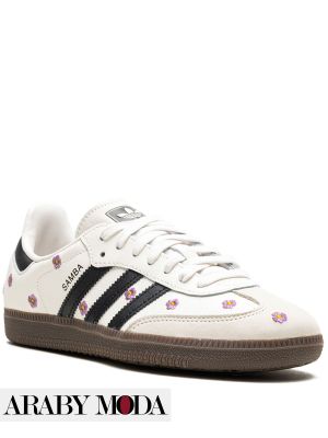 Classic Adidas Samba Shoes with Purple Floral for Feminine Spirit