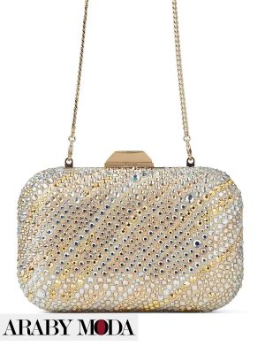 Jimmy Choo Cloud bag with a long gold chain