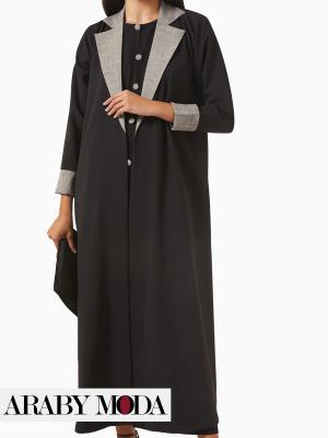 Rauaa Official Black Abaya Set for Autumn and Winter